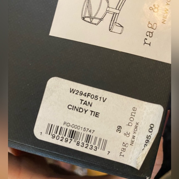 🆕Rag & Bone NIB Cindy Tie Sandal in Tan (RB-26) - Picture 10 of 10
